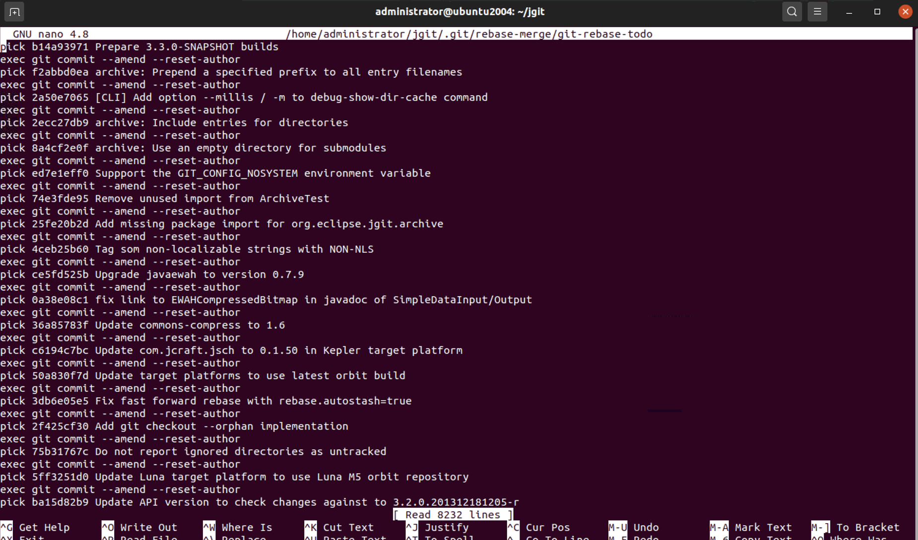 rebase onto branch