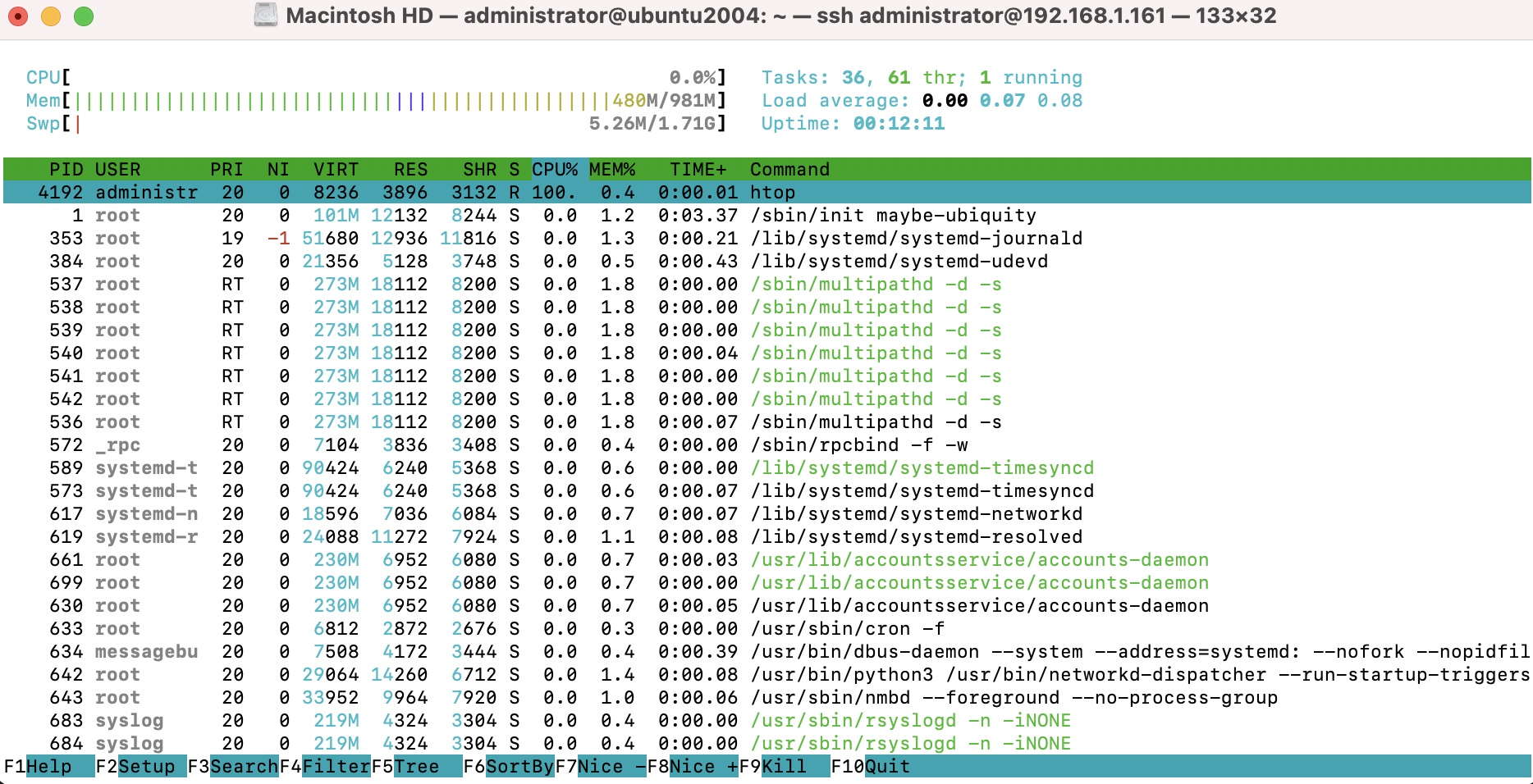 memory monitor ubuntu