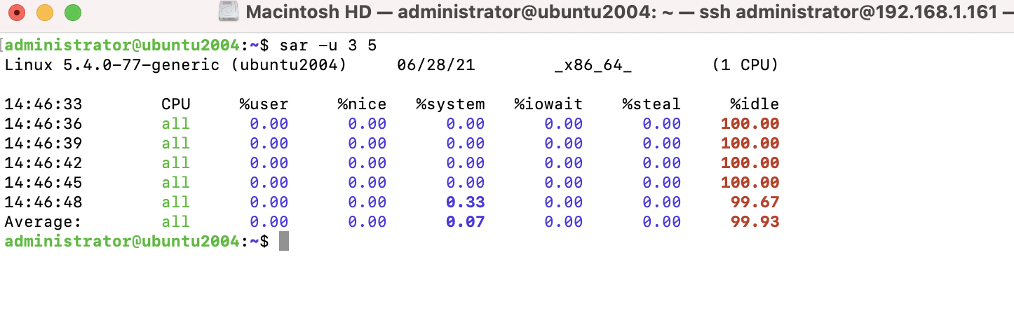 ubuntu monitor cpu usage