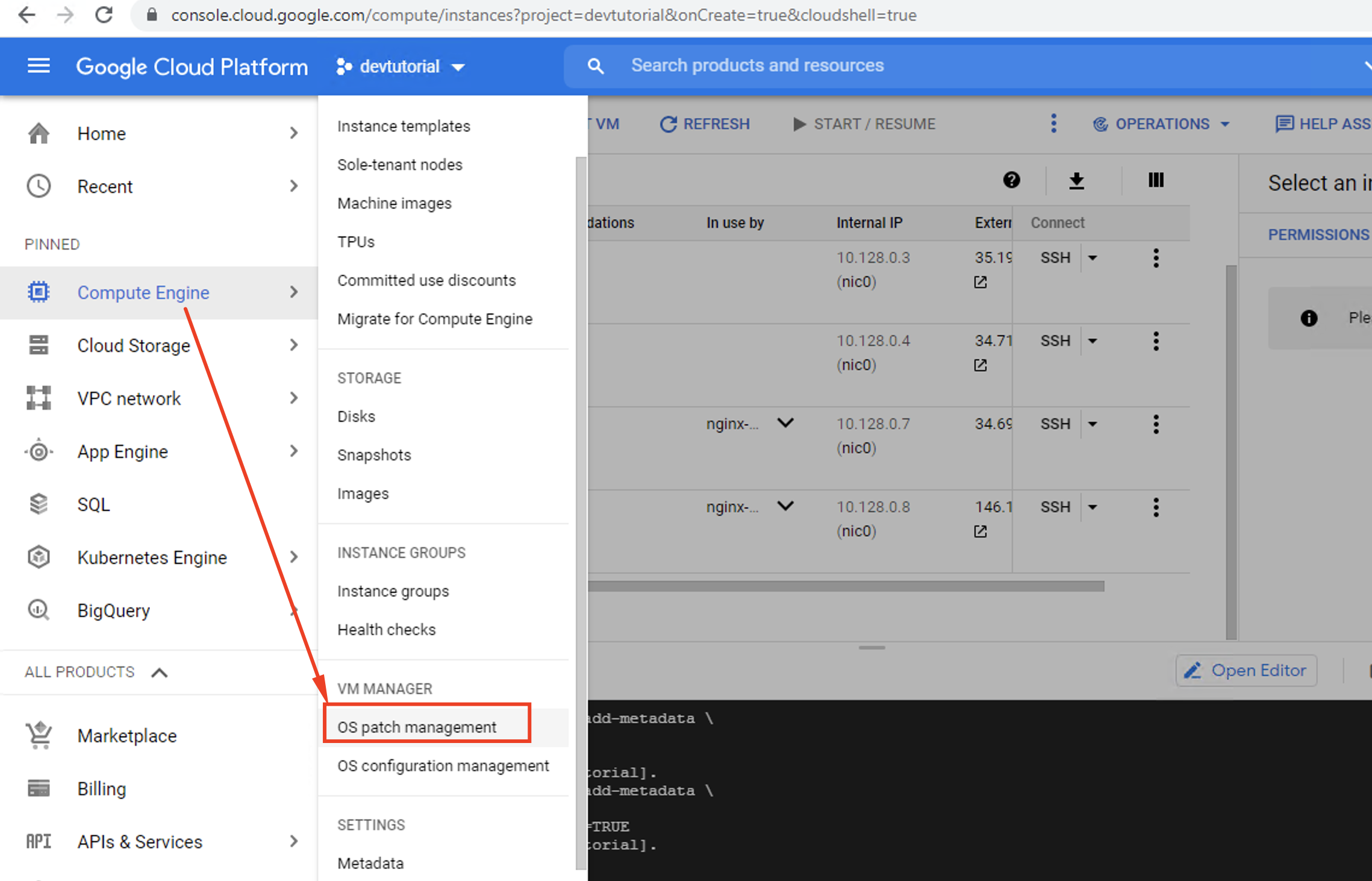 How to Use the GCP's VM manager to manage patch - Devtutorial